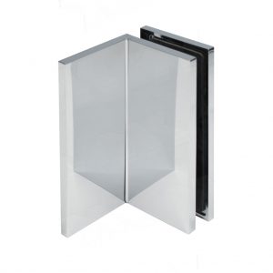 Winkelverbinder Glas-Wand 90°, mit Abdeckung